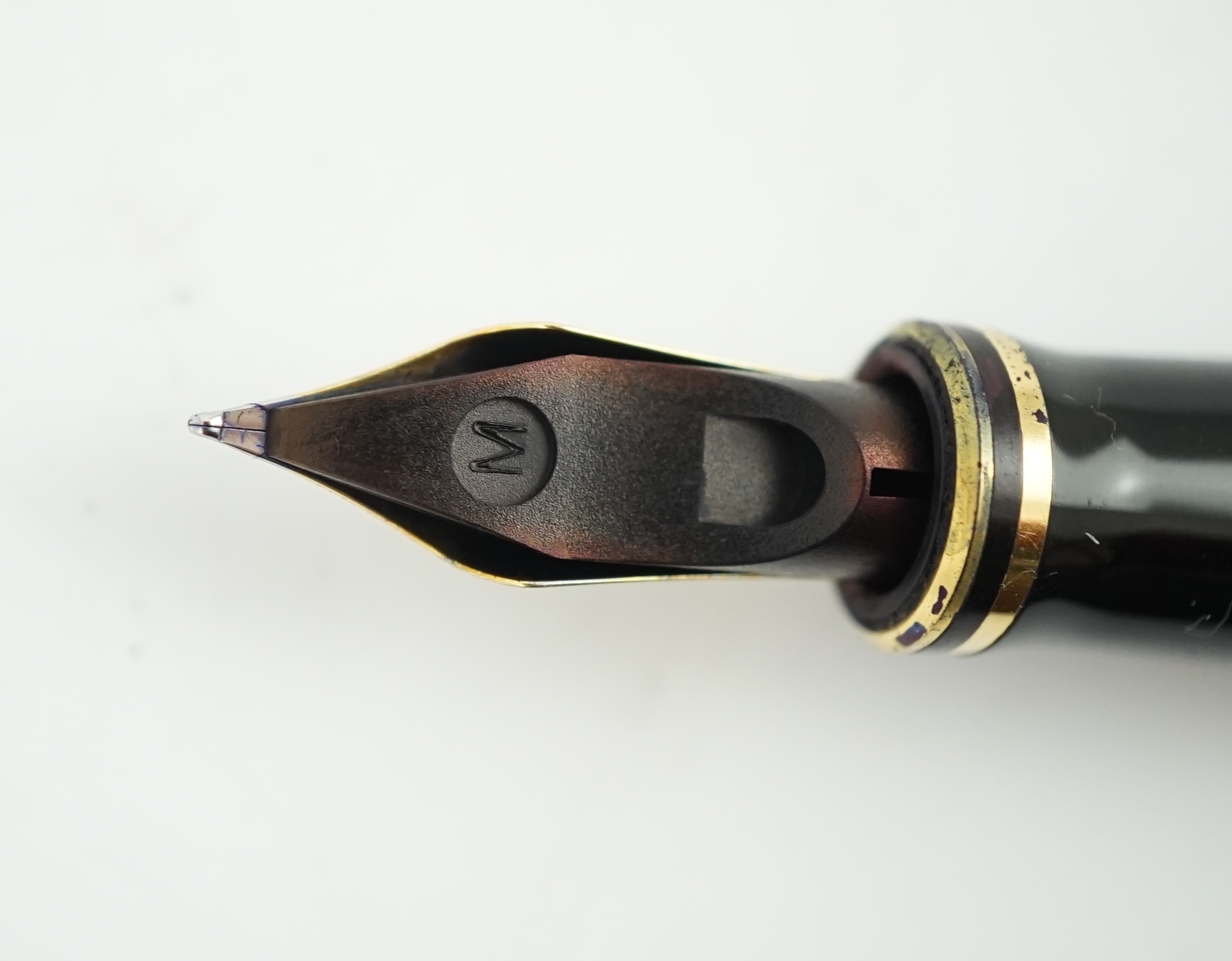 A Parker Duofold Centennial Mk.1 in blue marble with med. nib